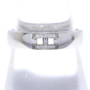 HERMES Ever Hercules - 18K White Gold Diamond 2******** Ring